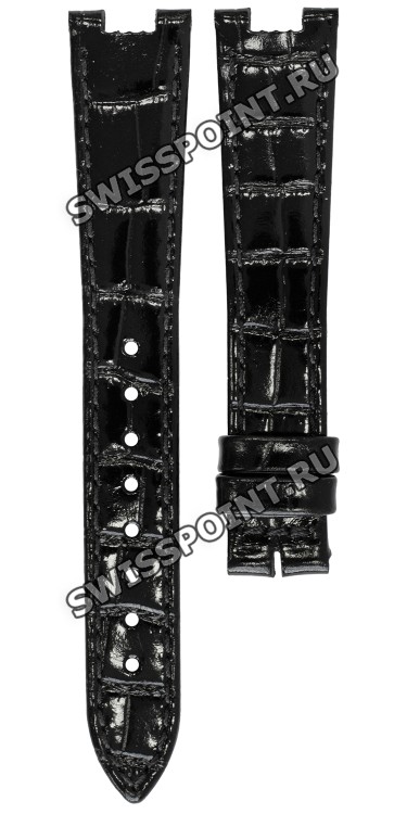 Черный кожаный ремешок Balmain B1732635, 16/13, с фигурным вырезом 7 мм, без замка, для часов Balmain Haute Elegance 8137