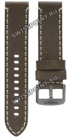 Коричневый кожаный ремешок Tissot T610043490, теленок, серая пряжка, 22/22, для часов TISSOT Chrono XL T116.617.36.097.00