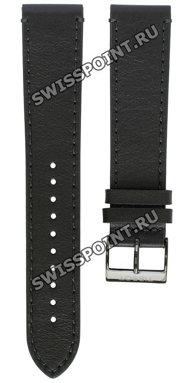 Черный кожаный ремешок Tissot T600040545, теленок, 21/19, черная пряжка, для часов Tissot Gentleman T098.407