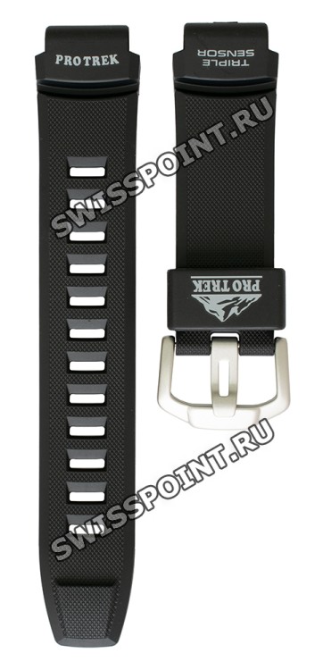 Черный полимерный ремешок Casio 10332905 для часов Casio PRG-200-1, PRW-2000-1