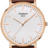 Коричневый кожаный ремешок Tissot T600039701, теленок, 21/20, розовая пряжка, для часов Tissot Every Time T109.610.36.031.00