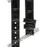 Черный кожаный ремешок Tissot T610025825, теленок, 11/10, без замка, для часов Tissot Happy Chic T015.309
