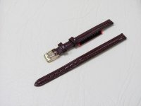 Коричневый кожаный ремешок из кожи теленка STAILER ORIGINAL 1192-0812 размер (8/8 мм), длина L (120 / 80 мм) с тиснением под кожу варана