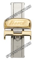 Желтый стальной раскладной замок Tissot T640015933, 18 мм, для кожаного ремешка часов Tissot