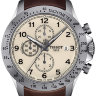 Коричневый кожаный ремешок Tissot T610041140, 22/20, без замка, для часов Tissot V8 T106.427, T106427A