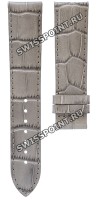 Серый кожаный ремешок Tissot T610034706, теленок, 20/18, без замка, для часов Tissot Carson T907.407