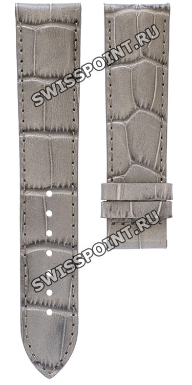 Серый кожаный ремешок Tissot T610034706, теленок, 20/18, без замка, для часов Tissot Carson T907.407