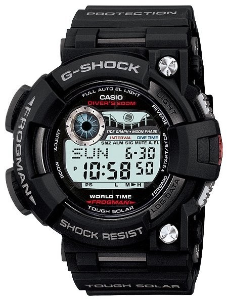 Черный полимерный ремешок Casio 10338420 для часов Casio GF-1000, GWF-1000