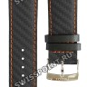 Черный синтетический ремешок Tissot T600040307, имитация карбона, 22/20, стальная пряжка, для часов Tissot V8 T106.417.16.201.00 Alpine