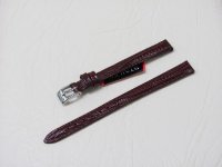 Коричневый кожаный ремешок из кожи теленка STAILER ORIGINAL 1192-1011 размер (10/8 мм), длина L (120 / 80 мм) с тиснением под кожу варана