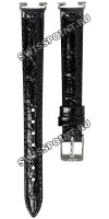 Черный кожаный ремешок Tissot T600046128, 12/10, стальная пряжка, для часов Tissot Heritage T128.161.16.012.00 Heritage Porto