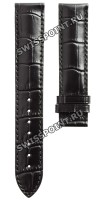 Черный кожаный ремешок Tissot T610014582, удлиненный, 19/18 XL, теленок, имитация крокодила, без замка для часов Tissot T006.407, T014.430