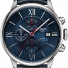 Синий кожаный ремешок Tissot T610041859, теленок, 21/18, без замка, для часов Tissot Chemin des Tourelles T099.405, T099.407, T099.427
