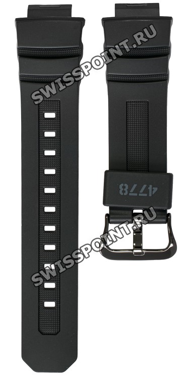 Черный полимерный ремешок Casio 10364892 для часов Casio AW-591ML-1A, AW-590, AWG-M100, AWG-101, AWG-100, G-7700, G-7710