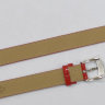 Красный кожаный ремешок Tissot T600036763, теленок, 12/12, длина 260/75 мм, с вырезом, стальная пряжка, для часов Tissot Pinky T084.210.16.117.00