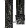 Черный кожаный ремешок Tissot T610031402, теленок, лаковый, 18/16, без замка, для часов Tissot Couturier T035.207, T035.210, T035.246
