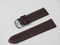Коричневый кожаный ремешок из кожи теленка STAILER ORIGINAL 4862-2401 размер (24/22 мм), длина M (105 / 70 мм) с тиснением под кожу теленка