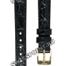 Черный кожаный ремешок Tissot T600046130, 12/10, желтая пряжка, для часов Tissot Heritage T128.161.36.262.00 Heritage Porto