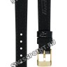 Черный кожаный ремешок Tissot T600046130, 12/10, желтая пряжка, для часов Tissot Heritage T128.161.36.262.00 Heritage Porto