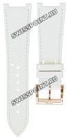 Белый кожаный ремешок Tissot T600040425, теленок, 23/18, розовая пряжка, для часов Tissot T2 T090.310