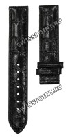 Черный кожаный ремешок Tissot T610029086, теленок, имитация крокодила, без замка, 16/16, для часов Tissot Dressport T050.207, T050.217
