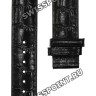 Черный кожаный ремешок Tissot T610029086, теленок, имитация крокодила, без замка, 16/16, для часов Tissot Dressport T050.207, T050.217