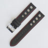 Черный кожаный ремешок Tissot T600020323, телёнок, 19/18, с отверстиями, красная прострочка, стальная пряжка, для часов PR 50 2000 J378/478