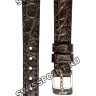 Коричневый кожаный ремешок Tissot T600046132, 12/10, розовая пряжка, для часов Tissot Heritage T128.161.36.012.00 Heritage Porto