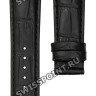 Черный кожаный ремешок Tissot T610036038, теленок, имитация крокодила, 21/18, без замка, для часов Tissot Ch.Tour. T099.405, T099.407, T099.427