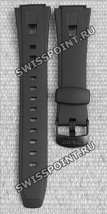 Черный полимерный ремешок Casio 10330835 для часов Casio AQ-190W-1A