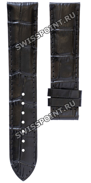Черный кожаный ремешок Tissot T610035947, теленок, 20/18, без замка, для часов Tissot Bridgeport T097.407, T097.410
