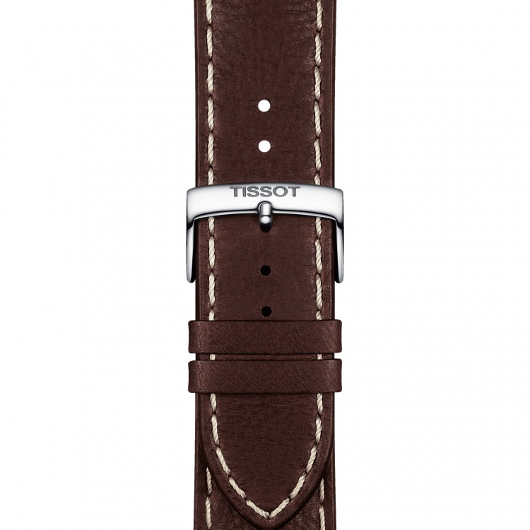 Коричневый кожаный ремешок Tissot T610046092, теленок, 22/20, без замка, для часов Tissot PR 100 T101.610, T101.617