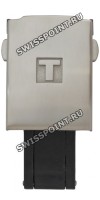 Стальной раскладной замок Tissot T640032343 с кнопками, 20 мм, с пластиковой раскладной частью, для каучукового ремешка часов Tissot