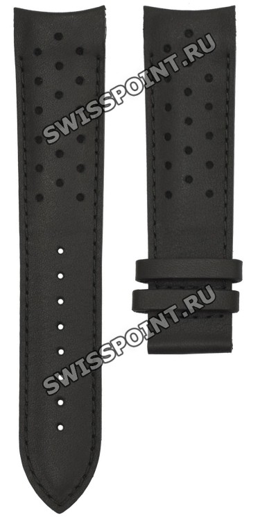 Черный кожаный ремешок Tissot T610041139, теленок, 22/20, без замка, для часов Tissot V8 T106.427, T106427A