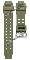 Зеленый полимерный ремешок Casio 10531393 для часов Casio GA-1100KH-3A