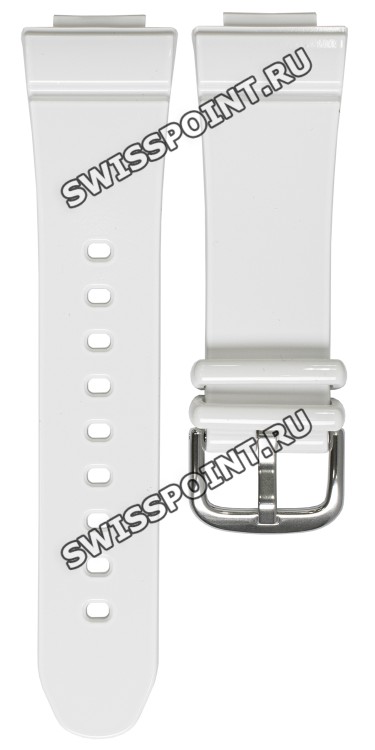 Белый полимерный ремешок Casio 10388854 для часов Casio BGA-131-7B, BGA-131-7B3, BGA-160-7B2, BGA-161-7B