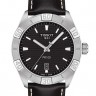 Черный кожаный ремешок Tissot T610046094, теленок, 22/20, стальная пряжка, для часов Tissot PR 100 T101.610, T101.617