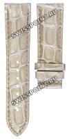 Серый кожаный ремешок Tissot T610031777, теленок, имитация крокодила, 20/18, без замка, для часов Tissot Lady-Round T052.210.16.037.01, T052.210.26.037.00
