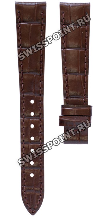 Коричневый кожаный ремешок Tissot T610040262, теленок, 15/12, без замка, для часов Tissot Every Time T109.210