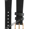 Черный кожаный ремешок Tissot T600040842, теленок, 15/12, розовая пряжка, для часов Tissot T-Wave ll T112.210