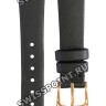 Черный кожаный ремешок Tissot T600040842, теленок, 15/12, розовая пряжка, для часов Tissot T-Wave ll T112.210