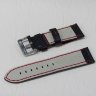 Черный кожаный ремешок из кожи теленка STAILER ORIGINAL 4801-2401 размер (24/22 мм), длина M (105 / 70 мм) с тиснением под кожу теленка