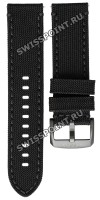 Черный текстильный ремешок Tissot T604044936 / T610044937, 22/22, серая пряжка, для часов Tissot T-Sport XL T116.617.37.051.00