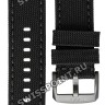 Черный текстильный ремешок Tissot T604044936 / T610044937, 22/22, серая пряжка, для часов Tissot T-Sport XL T116.617.37.051.00