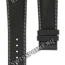 Черный кожаный ремешок Tissot T610027039, телёнок, 22/18 XL, белая прострочка, без замка, для часов Tissot Quadrato T005.514
