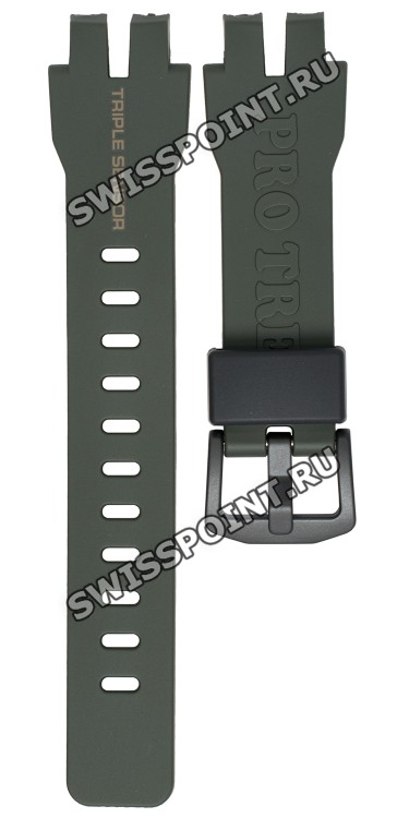 Зеленый полимерный ремешок Casio 10540142 для часов Casio PRG-300-3, PRW-3100Y-3