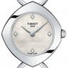 Белый кожаный ремешок Tissot T600041062, теленок, 8/8, стальная пряжка, для часов Tissot Femini-T T113.109