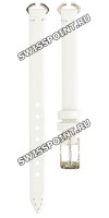 Белый кожаный ремешок Tissot T600041062, теленок, 8/8, стальная пряжка, для часов Tissot Femini-T T113.109