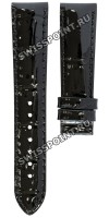 Черный кожаный ремешок Certina C610018332, лаковый, 18/16, без замка, для часов Certina DS Prime C021.810, C004.217