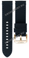 Синий текстильный кожаный ремешок Tissot T604044935 / T610043390, 22/22, розовая пряжка, для часов Tissot T-Sport Chrono XL T116.617.37.041.00